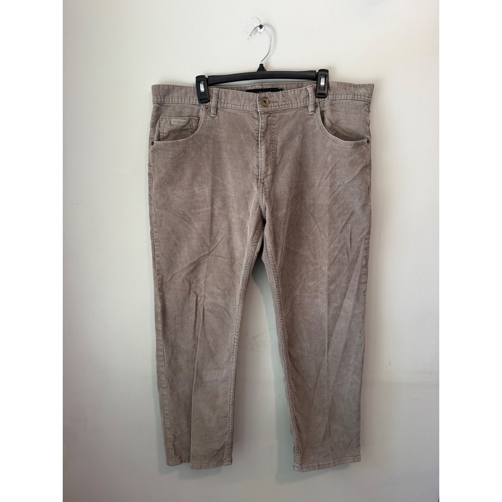 Calvin Klein Jeans Mens 40 Taupe Brown Corduroy Straight Leg Pants RN36009